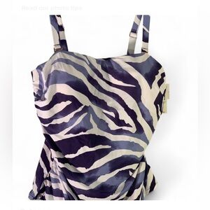 New with Tags Raisins  Zebra Print Underwire tankini top size 20